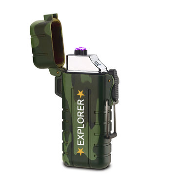 Only $6.66 For KCASA KC-F14 ELPLORER Waterproof Double Arc Lighter