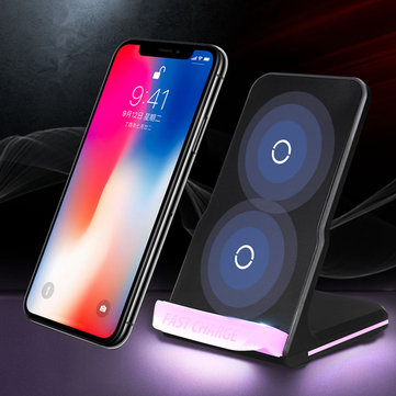 Bakeey Qi LED Light Wireless Charger Desktop Holder For iPhone X 8 8Plus Samsung S8 S7 Edge Note 8