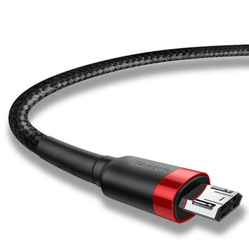 18% OFF For Baseus 2.4A Reversible Micro USB High-density Braided Fast Charging Data Cable