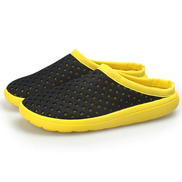 Hollow Out Round Toe Casual Beach Slippers Mesh Sandals - US$20.14 sold out