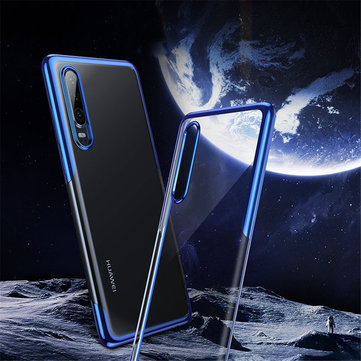 Baseus Transparent Plating Shockproof Soft TPU Back Cover Protective Case for Huawei P30 Cases & Leather from Mobile Phones & Accessories on banggood.com