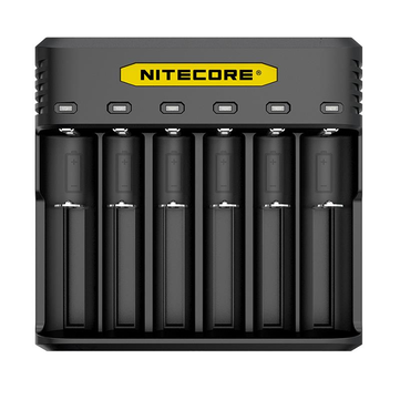 Nitecore Q6 SIX SLOT 2A Universal Li-ion/IMR Battery Charger For 18650 16340 RCR123A 14500 18350