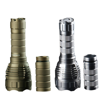 1Pcs Sand Silver Color Convoy L2 DIY 18650/26650 Extension Tube Flashlight Body Host Without LED & Driver