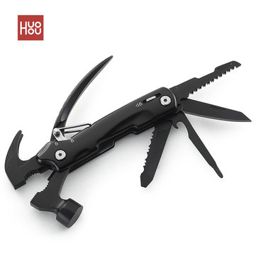 HUOHOU 10 in 1 Multi-functional Tool Hammer Folding Knife Screwdriver Wrench Nail Hammer With Safety Lock