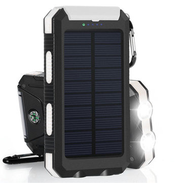 Risultati immagini per banggood 20000mAh DIY Power Bank Portable Solar Charger Case Compass Flashlight Dual USB Port for Cellphone