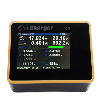 10% OFF For iCharger X6 800W 30A DC LCD Screen Battery Balance Charger