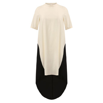 Asymmetrical Elegant Patchwork Zipper Women Maxi Dress at Banggood sold out