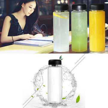 500ml Portable Clear Water Bottle Sport Bicycle Plastic Fruit Lemon Juice Water Cup