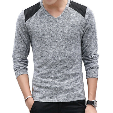 Benryhome.com : Autumn Men's Fashion V-collar Pullovers Sweater Solid ...