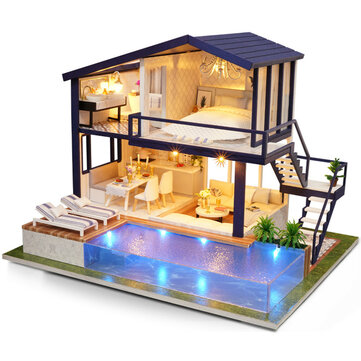 $40.5 for Cuteroom A-066 Time Apartment DIY Doll House With Furniture Light Gift House Toy