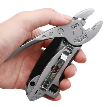 IPReeÂ® 173mm 420H Steel Multi-function Folding Knife Portable Tool Pliers EDC Survival Tools Kit