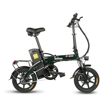 FIIDO L1 48V 250W 23.4Ah 14 Inches Folding Moped Bicycle 25km/h Max 150KM Mileage Electric Bike - Army Green