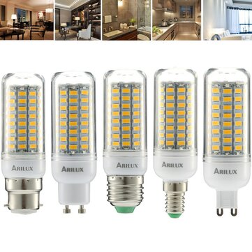  ARILUX® E27 E14 B22 GU10 G9 5W SMD5730 Constant Current Smart IC 89LEDs Corn Light Bulb AC220V 