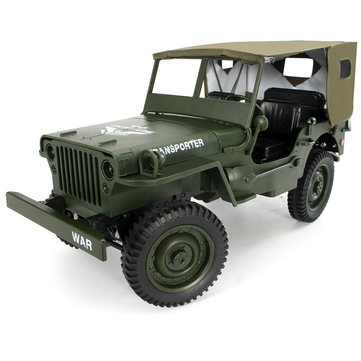 $39.6 For JJRC Q65 2.4G 1/10 Jedi Proportional Control Crawler Military Truck RC Car With Canopy LED Light