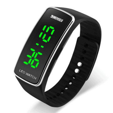  SKMEI 1119 LED Digital Watch Outdoor Activity Silicone Strap Children Sport Watch 