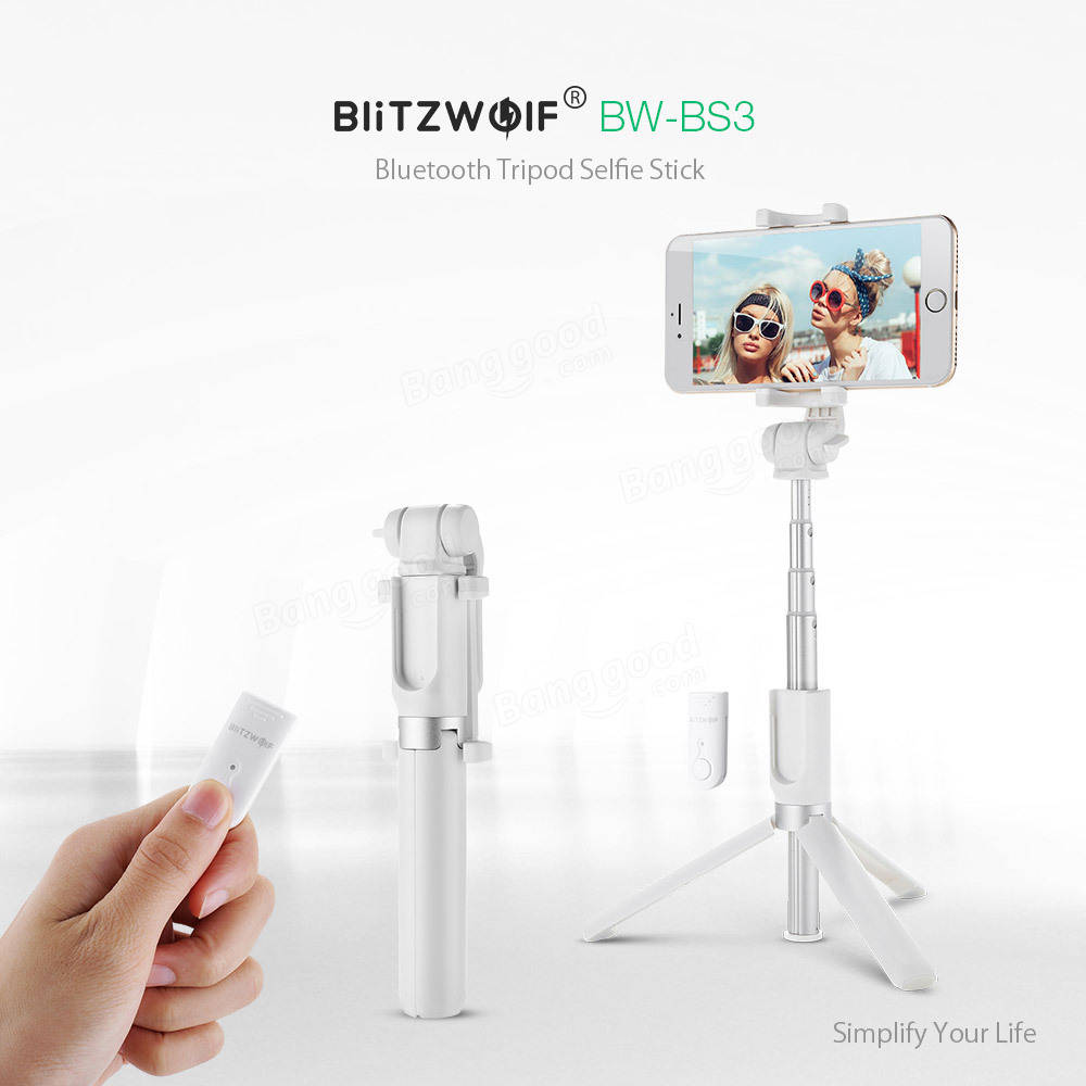 Selfie Stick BlitzWolf BW-BS3 Biały/różowy za 48zł