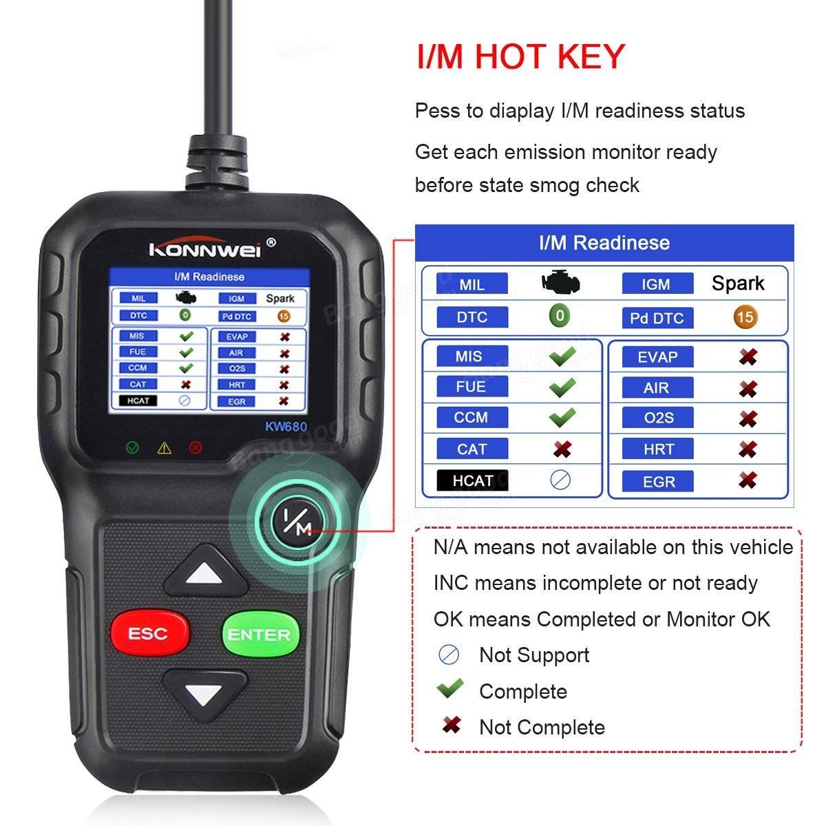 Αποτέλεσμα εικόνας για KONNWEI KW680 Code Reader Universal Car Diagnostic Scanner Tool Full OBDII EOBD Functions