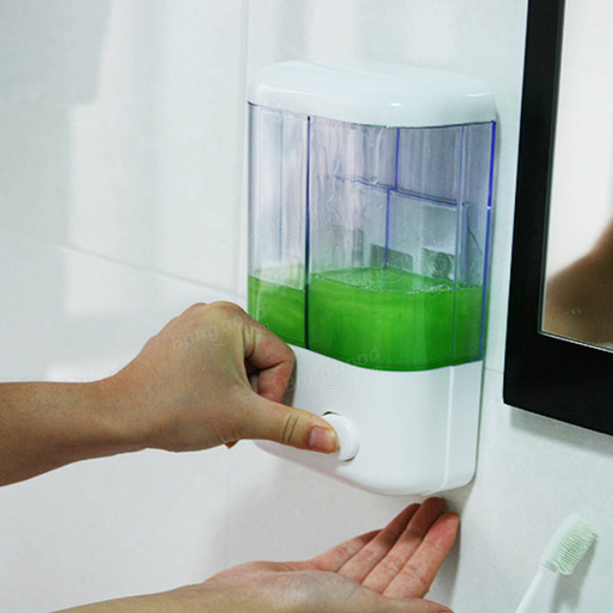 Bathroom Wall Mounted Manual Soap Dispenser Liquid Foam Lotion