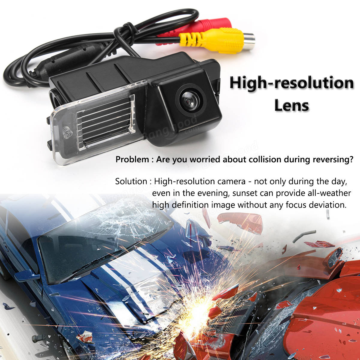 Wireless Car CCD Reverse Rear View Backup Camera For VW ...