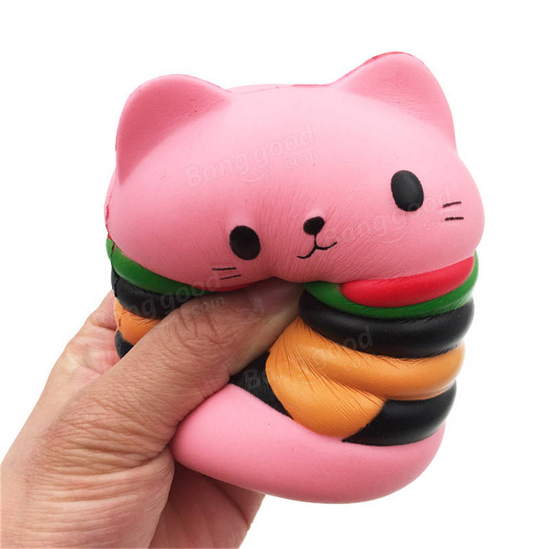 GiggleBread Squishy Cat Burger 10a5cm Slow Rising Soft Animal Collection Gi...