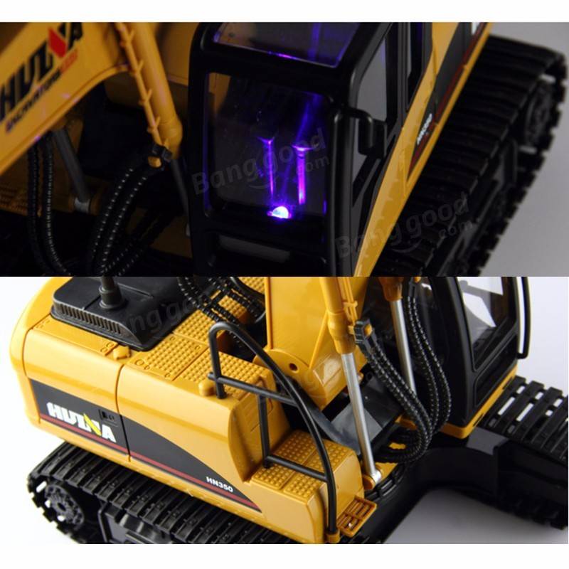 HuiNa Toys 1550 15Channel 2.4G 1/12RC Metal Excavator Charging RC Car